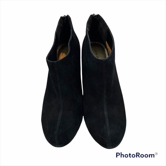 Anne Klein Black Torny Wedge Ankle Boots Size 9 - Picture 2 of 14